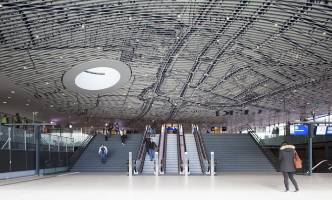 Railway Station in Delft, Netherlands